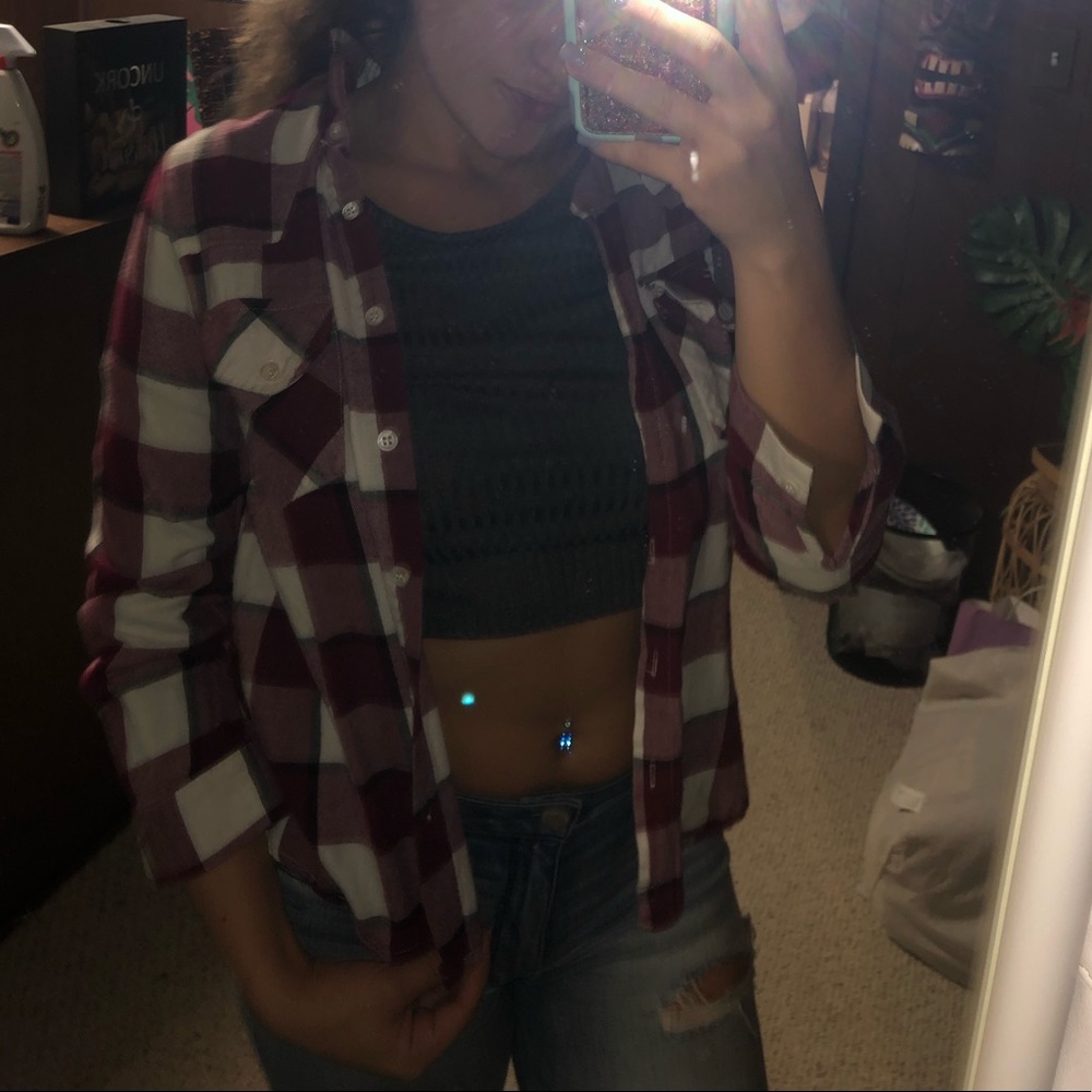 Red plaid shirt
